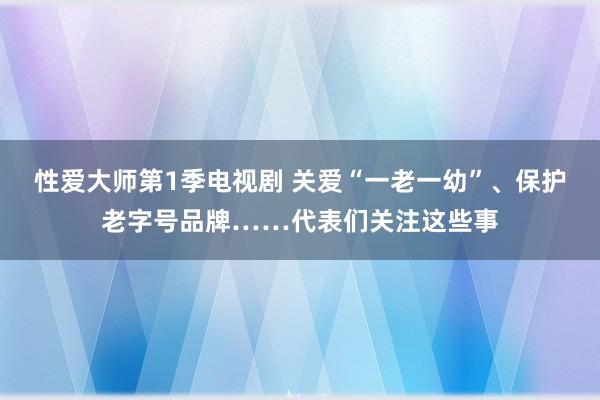 性爱大师第1季电视剧 关爱“一老一幼”、保护老字号品牌……代表们关注这些事