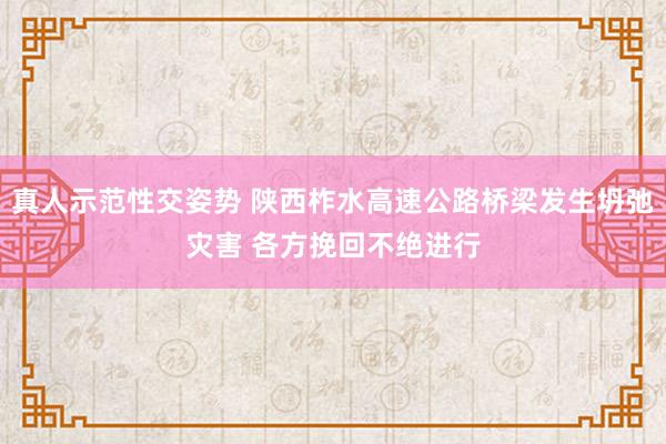 真人示范性交姿势 陕西柞水高速公路桥梁发生坍弛灾害 各方挽回不绝进行