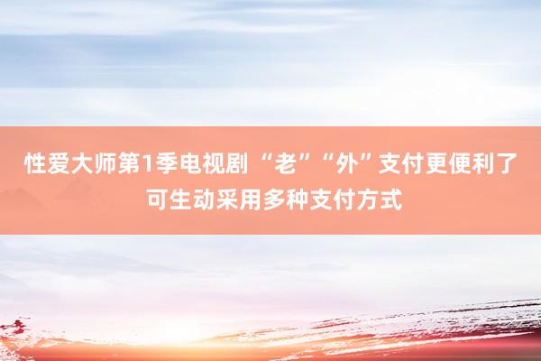 性爱大师第1季电视剧 “老”“外”支付更便利了 可生动采用多种支付方式