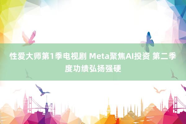 性爱大师第1季电视剧 Meta聚焦AI投资 第二季度功绩弘扬强硬