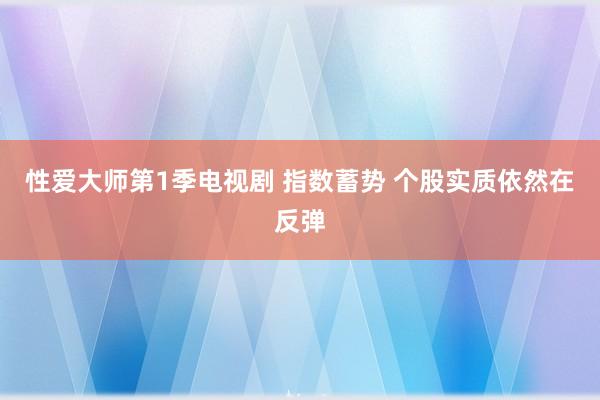 性爱大师第1季电视剧 指数蓄势 个股实质依然在反弹