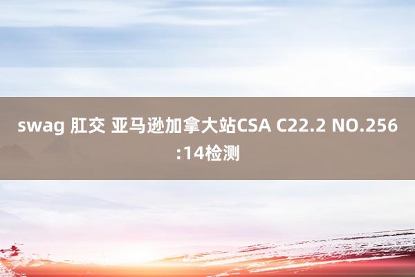 swag 肛交 亚马逊加拿大站CSA C22.2 NO.256:14检测