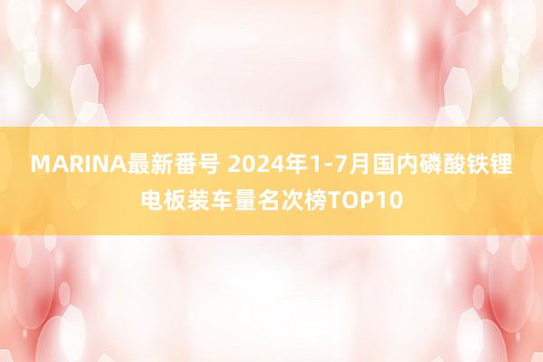 MARINA最新番号 2024年1-7月国内磷酸铁锂电板装车量名次榜TOP10