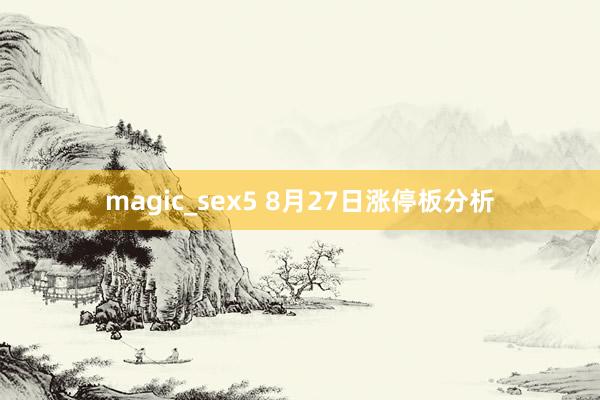 magic_sex5 8月27日涨停板分析