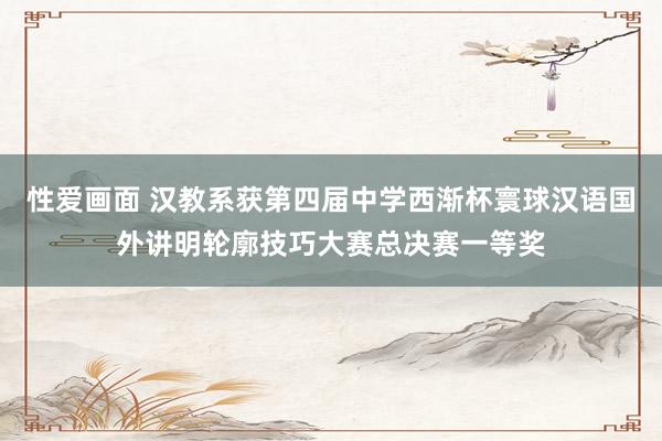 性爱画面 汉教系获第四届中学西渐杯寰球汉语国外讲明轮廓技巧大赛总决赛一等奖